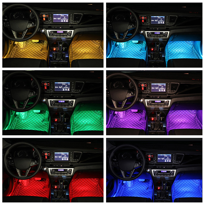DC12V High Brightness SMD5050 48/72 LEDs Optional Waterproof LED Car Decoration Light Strip and Bluetooth Controller with 24 Keys RF Remote and APP Voice Control kit DC12V High Brightness SMD5050 48/72 LEDs Optional Waterproof LED Car Decoration Light Strip and Bluetooth Controller with 24 Keys RF Remote and APP Voice Control kit